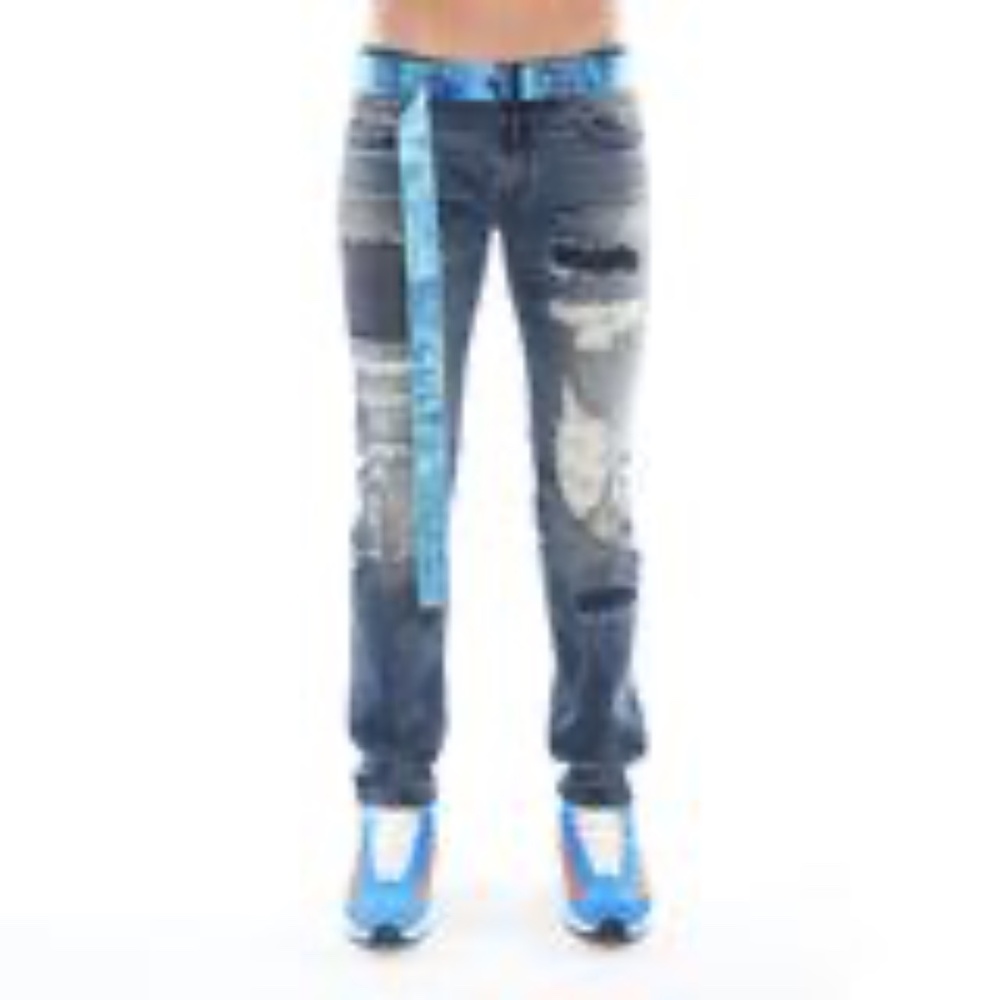 ROCKER SLIM BELTED STRETCH IN DELFT